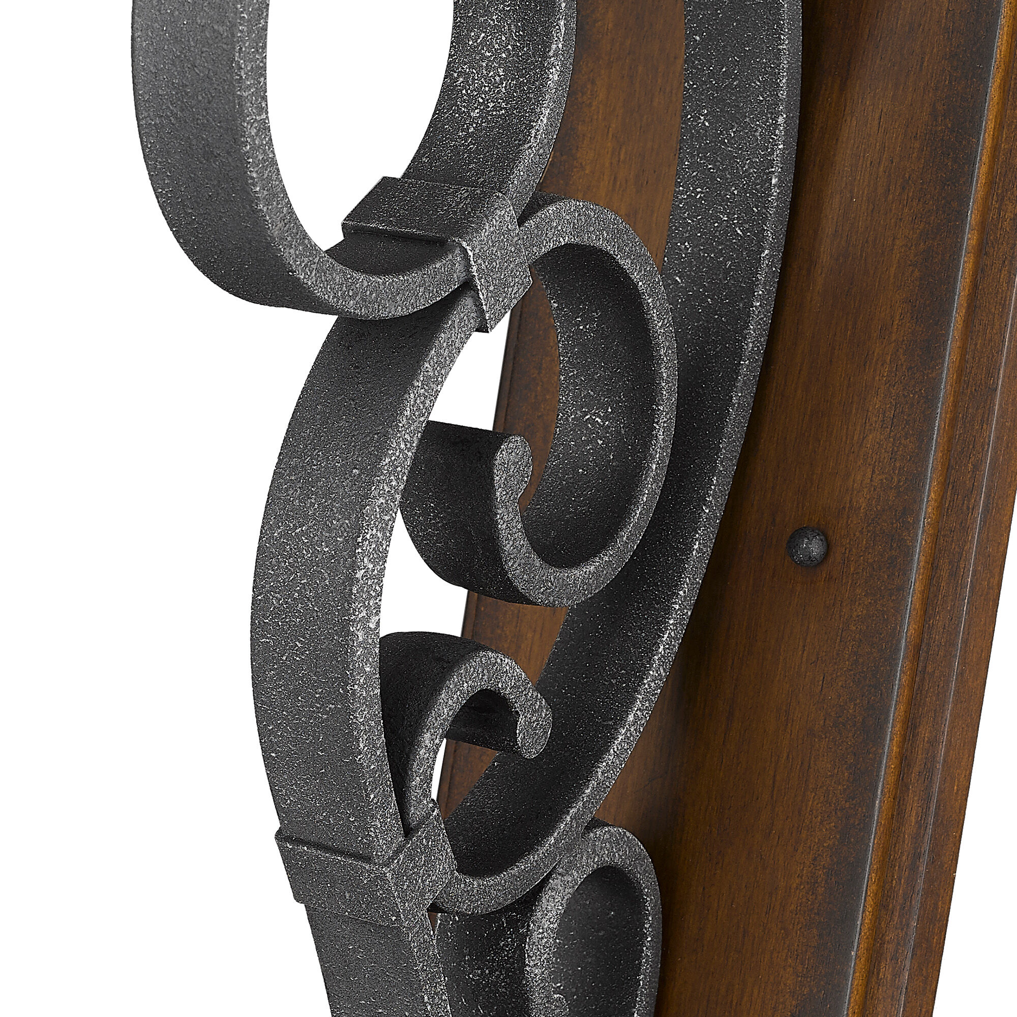Golden Lighting 1821 WT1 BI RO Madera 1 Light 12 inch Black Iron Wall Sconce Wall Light Plug in or Hardwire